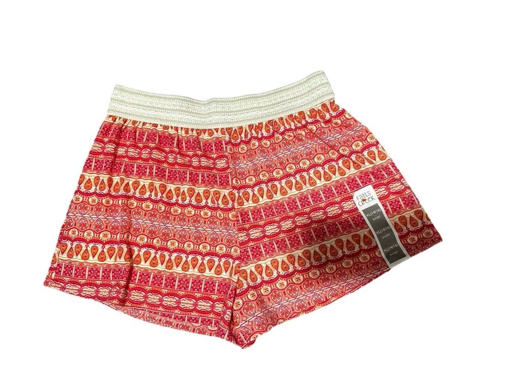 Falls Creek Girl’s Patterned Shorts Size XL 14-16 Short NWT